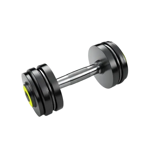 Black adjustable dumbbell for strength training
